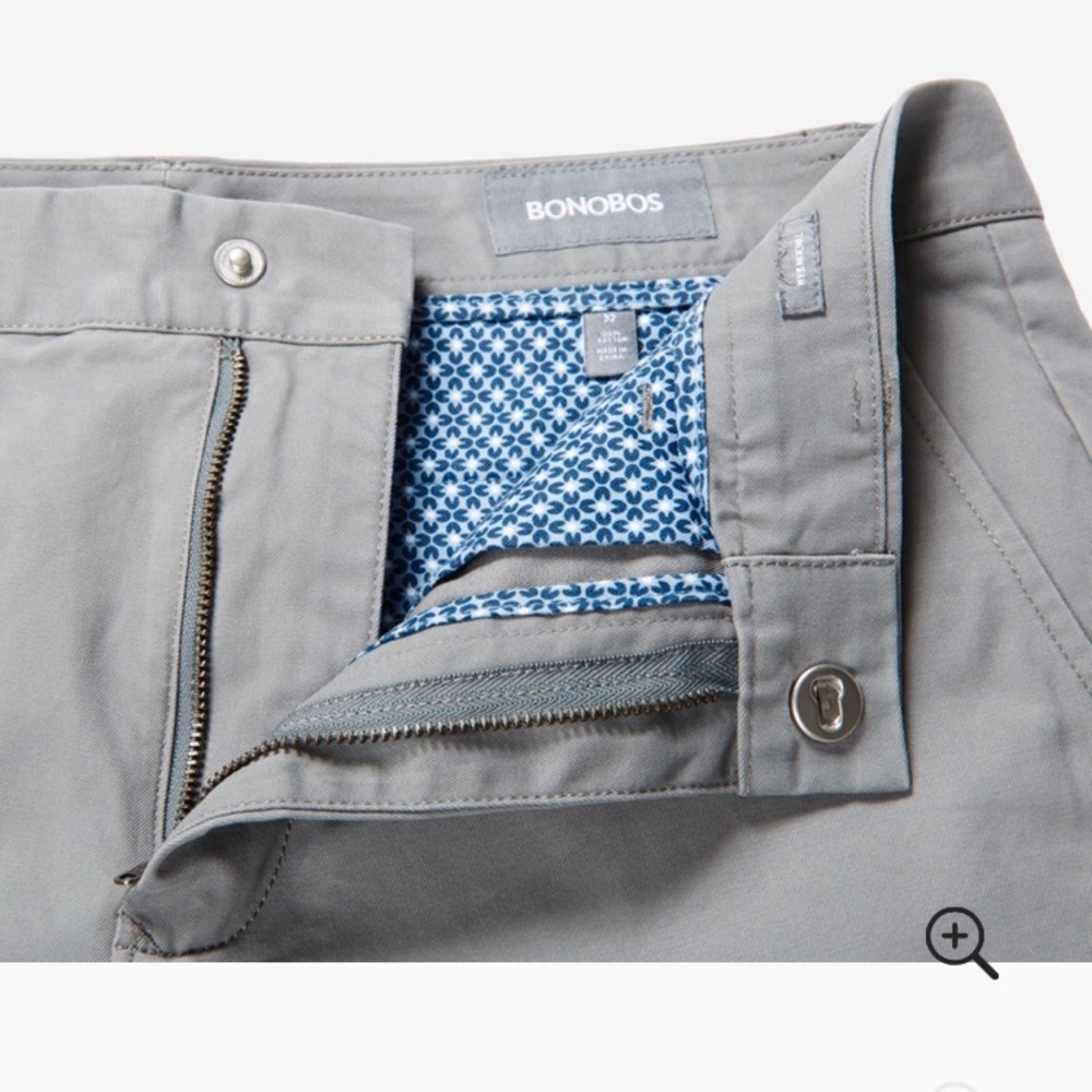 Bonobos Grey Shorts 7in inseam